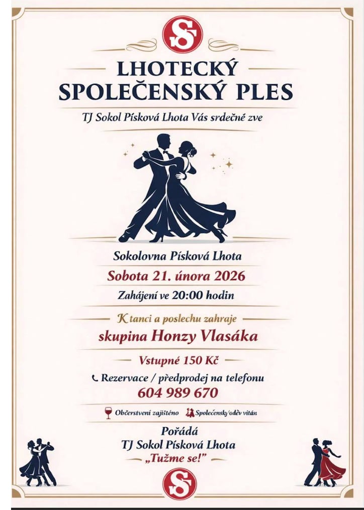 Leták k akci Lhotecký Společenský ples