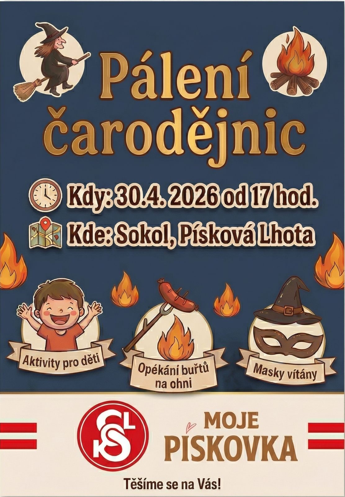 Leták k akci Pálení čarodějnic